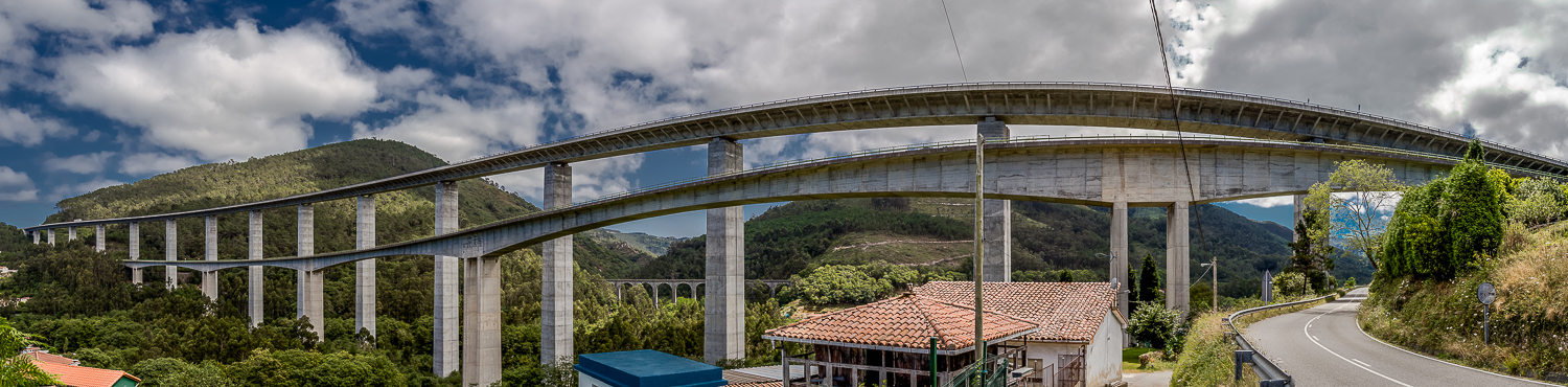 PANORAMICA VIADUCTO A-8 realizado con áridos de cantera Solis